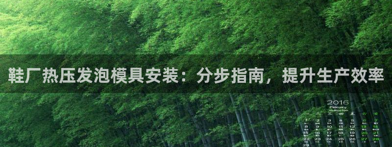 Emc易赔体育：鞋厂热压发泡模具安装：分步指南，提升生产